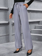 Clasi Women Fashion All-Match Commuter Casual Elegant Pocket Straight Leg Pants, Autumn/Winter Dress Pants